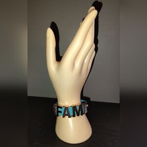 BCBGGeneration #FAME Teal Leather Bracelet – NWT Bold Statement Accessory